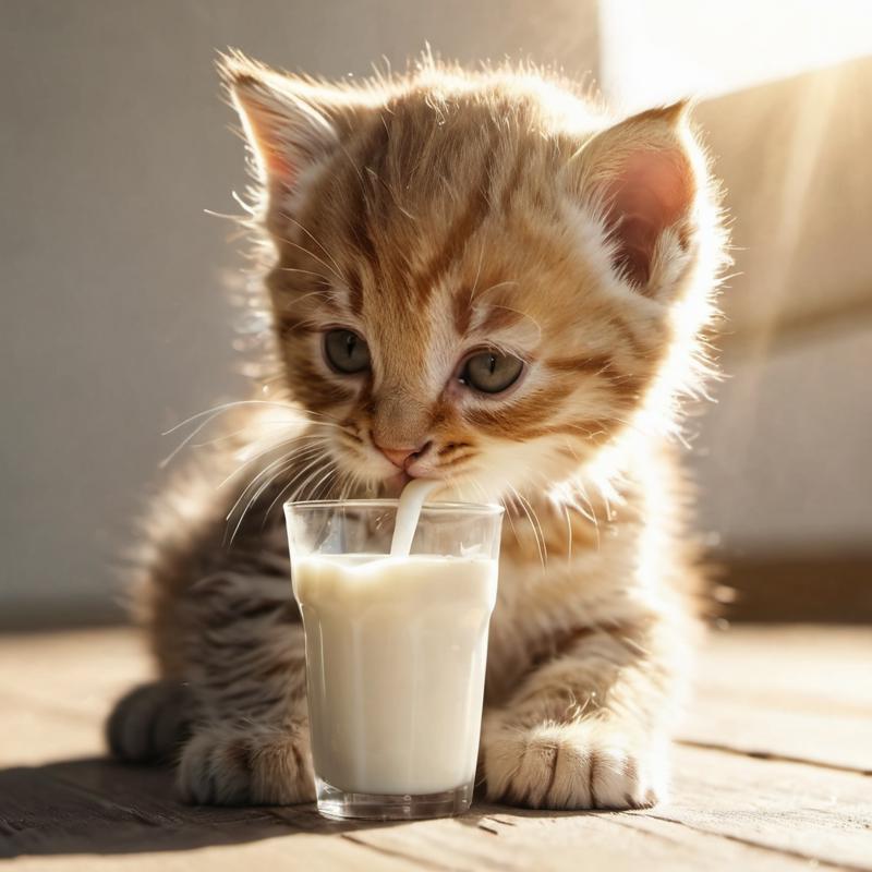 Kitten Drinking Milk Civitai